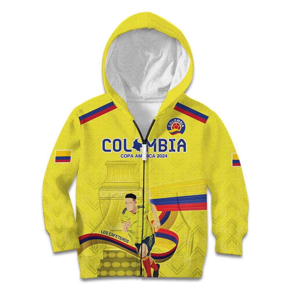 Colombia Champion Football Custom Kid Hoodie Proud To Be Los Cafeteros - Wonder Print Shop