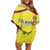 Colombia Champion Football Custom Off Shoulder Short Dress Proud To Be Los Cafeteros - Wonder Print Shop