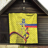 Colombia Champion Football Custom Quilt Proud To Be Los Cafeteros - Wonder Print Shop