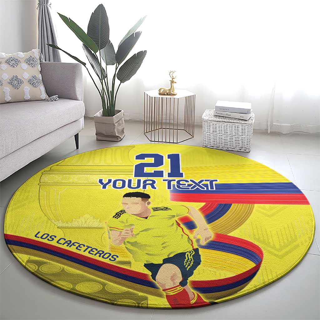 Colombia Champion Football Custom Round Carpet Proud To Be Los Cafeteros