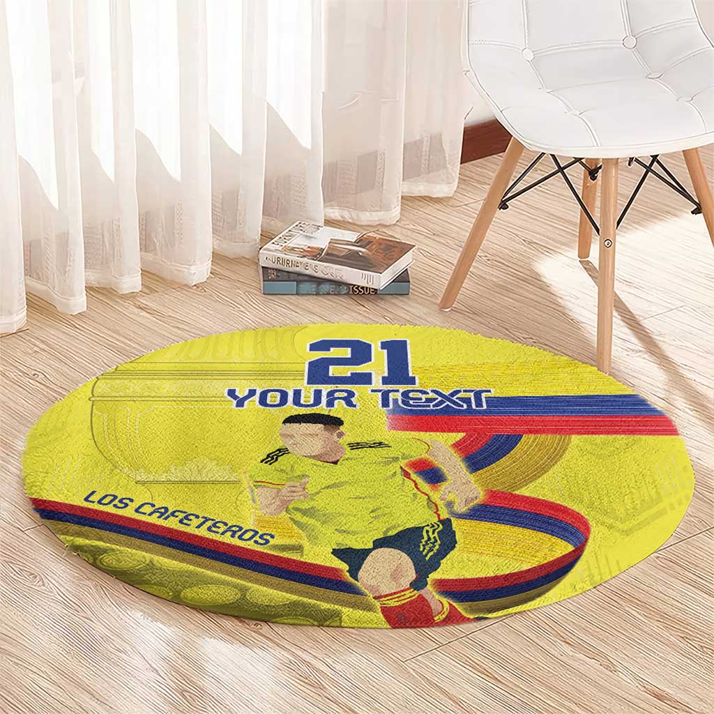 Colombia Champion Football Custom Round Carpet Proud To Be Los Cafeteros