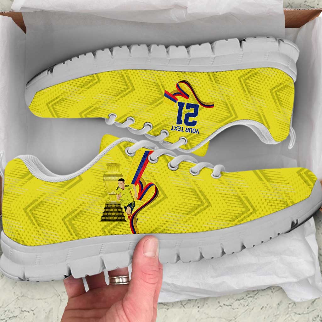 Colombia Champion Football Custom Sneakers Proud To Be Los Cafeteros - Wonder Print Shop