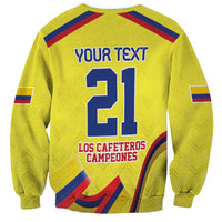 Colombia Champion Football Custom Sweatshirt Proud To Be Los Cafeteros - Wonder Print Shop