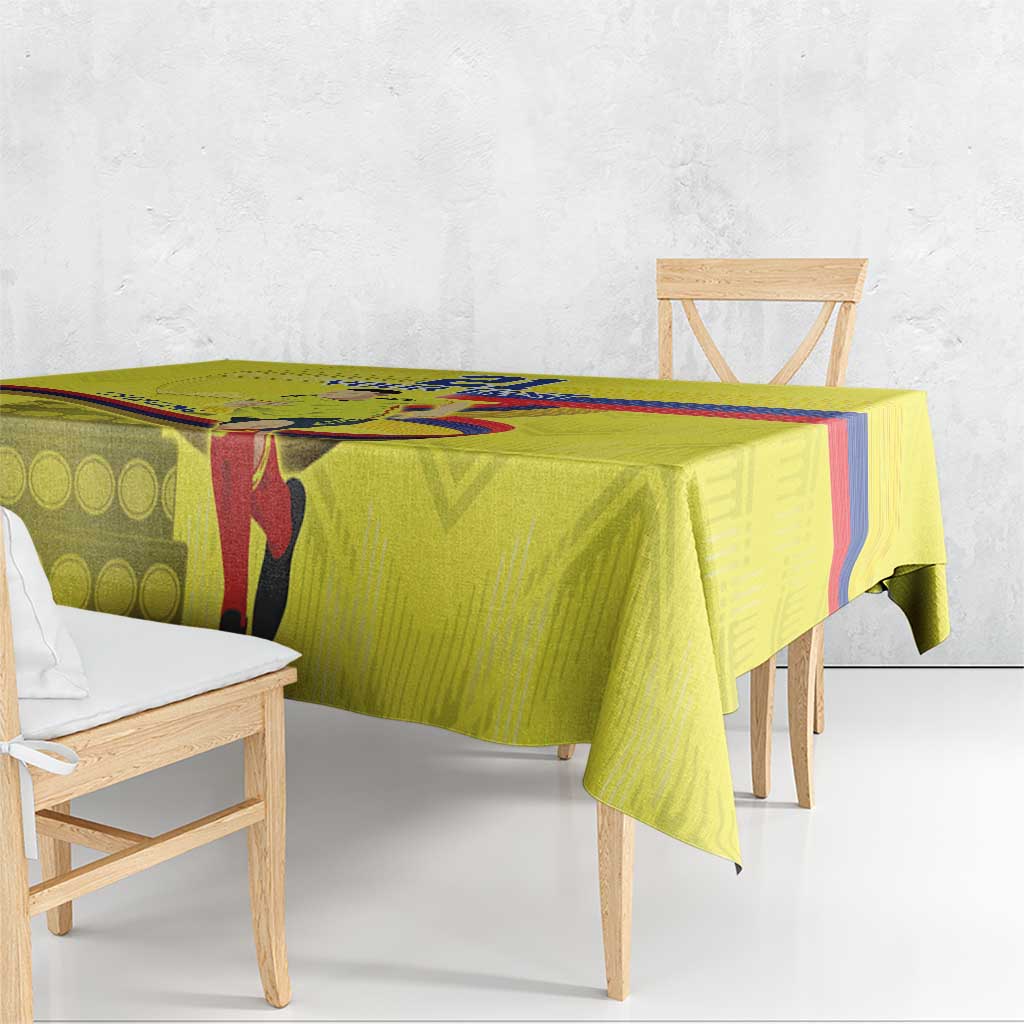 Colombia Champion Football Custom Tablecloth Proud To Be Los Cafeteros - Wonder Print Shop