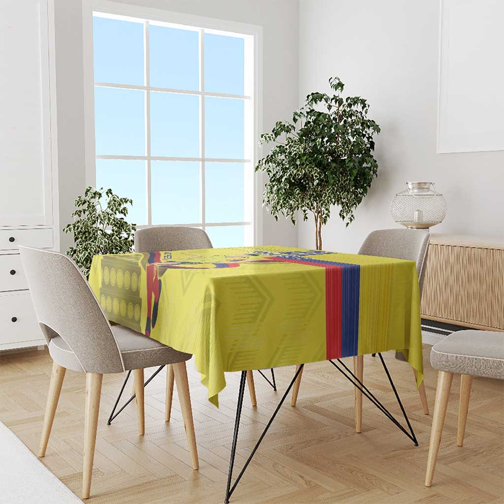 Colombia Champion Football Custom Tablecloth Proud To Be Los Cafeteros - Wonder Print Shop