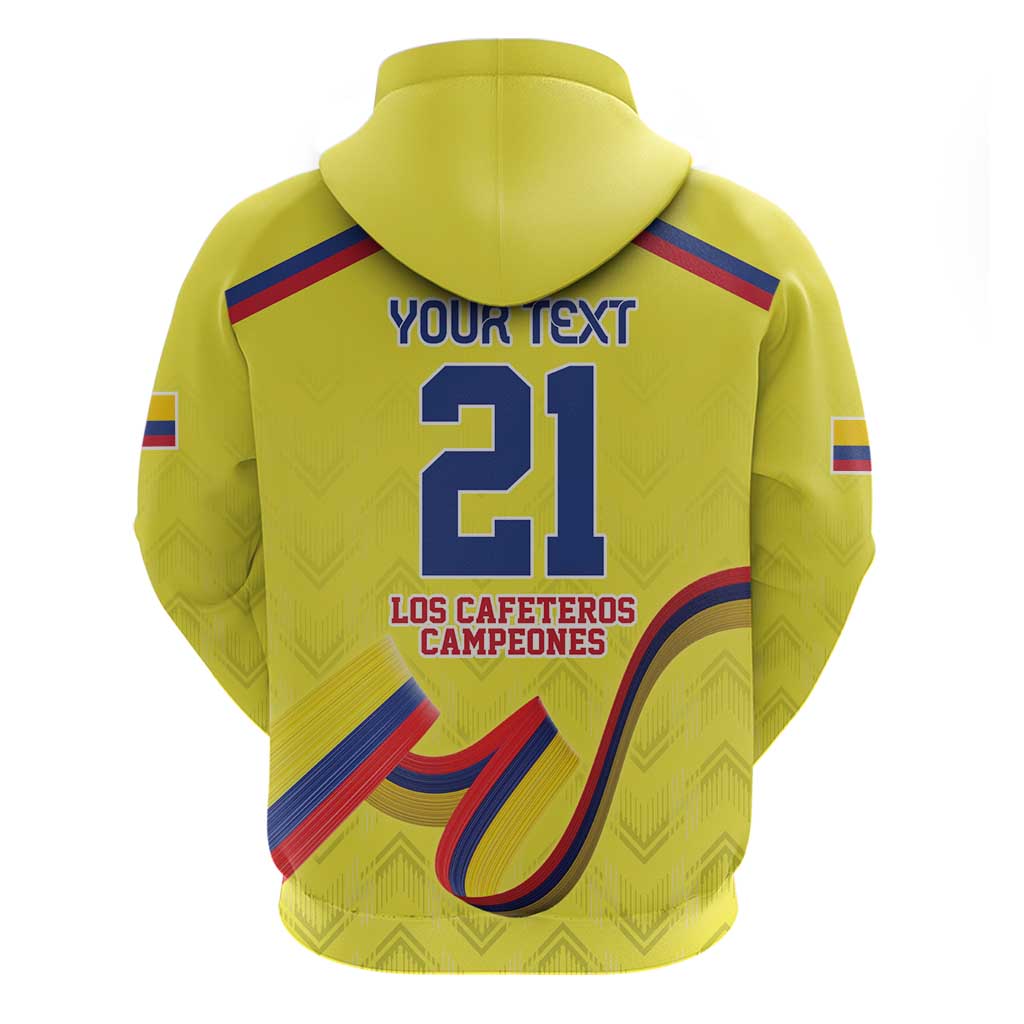 Colombia Champion Football Custom Zip Hoodie Proud To Be Los Cafeteros - Wonder Print Shop