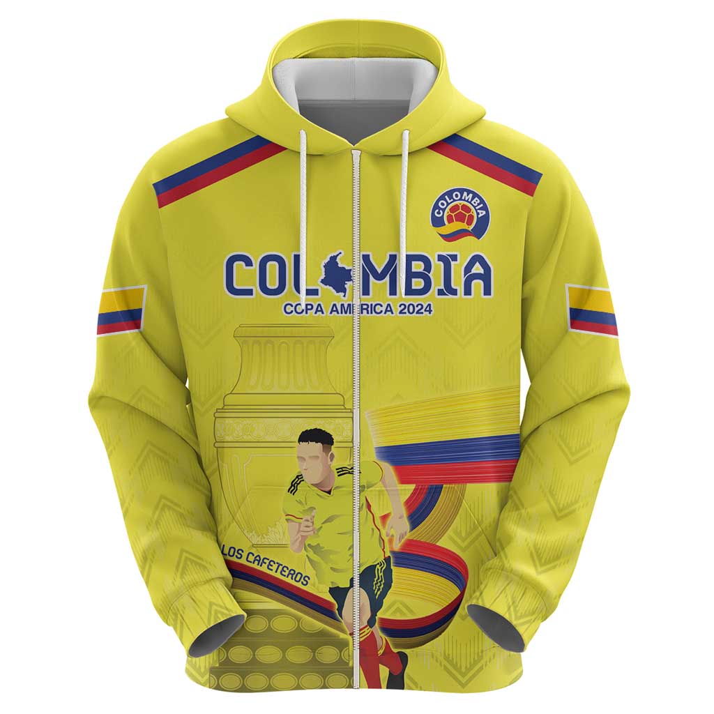 Colombia Champion Football Custom Zip Hoodie Proud To Be Los Cafeteros - Wonder Print Shop