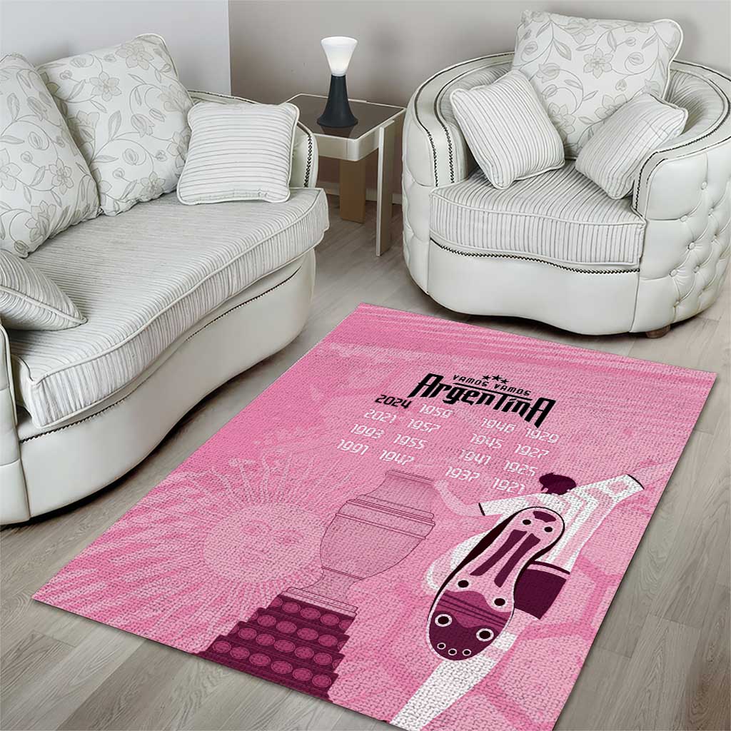 Argentina Football Area Rug Campeones De la Historia - Pink Style LT9 - Wonder Print Shop