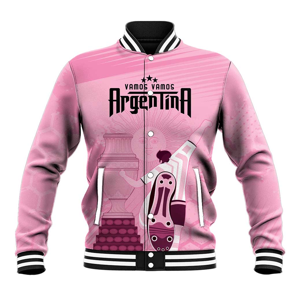 Argentina Football Baseball Jacket Campeones De la Historia - Pink Style LT9 - Wonder Print Shop
