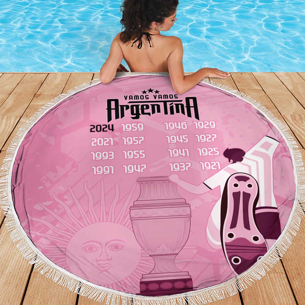 Argentina Football Beach Blanket Campeones De la Historia - Pink Style LT9 - Wonder Print Shop
