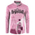 Argentina Football Button Sweatshirt Campeones De la Historia - Pink Style LT9 - Wonder Print Shop