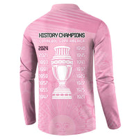 Argentina Football Button Sweatshirt Campeones De la Historia - Pink Style LT9 - Wonder Print Shop