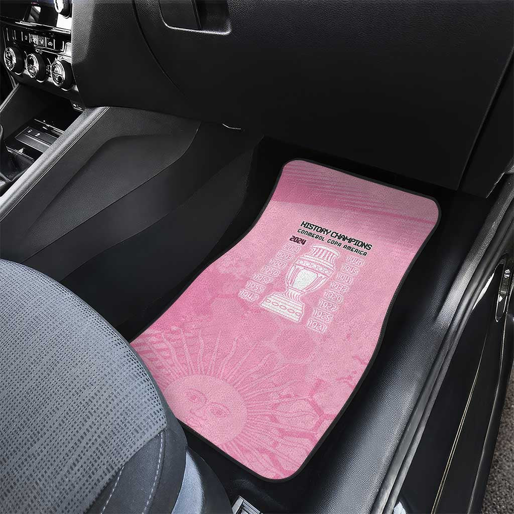 Argentina Football Car Mats Campeones De la Historia - Pink Style LT9 - Wonder Print Shop