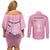 Argentina Football Couples Matching Off Shoulder Short Dress and Long Sleeve Button Shirt Campeones De la Historia - Pink Style LT9 - Wonder Print Shop