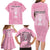 Argentina Football Family Matching Long Sleeve Bodycon Dress and Hawaiian Shirt Campeones De la Historia - Pink Style LT9 - Wonder Print Shop