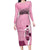 Argentina Football Family Matching Long Sleeve Bodycon Dress and Hawaiian Shirt Campeones De la Historia - Pink Style LT9 - Wonder Print Shop