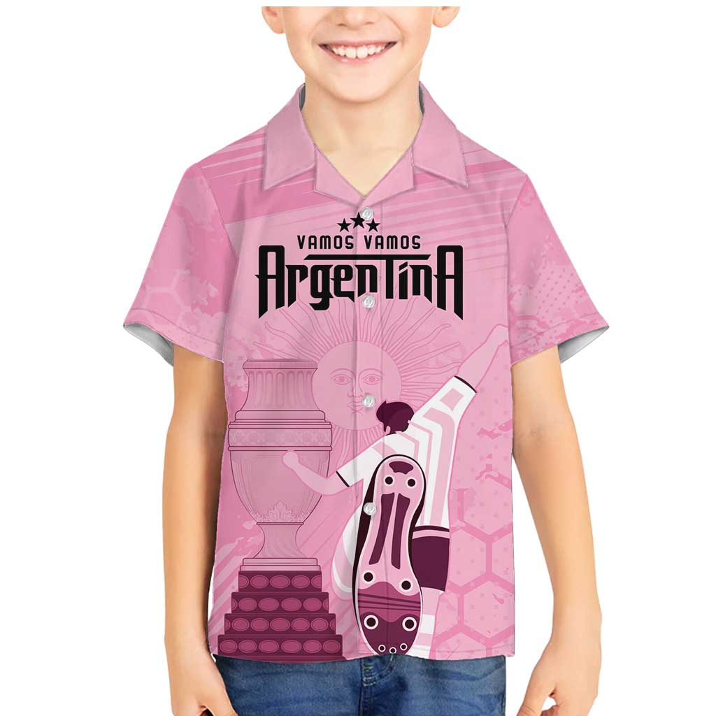 Argentina Football Family Matching Mermaid Dress and Hawaiian Shirt Campeones De la Historia - Pink Style LT9 - Wonder Print Shop