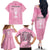 Argentina Football Family Matching Off The Shoulder Long Sleeve Dress and Hawaiian Shirt Campeones De la Historia - Pink Style - Wonder Print Shop