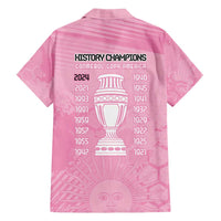 Argentina Football Family Matching Off Shoulder Maxi Dress and Hawaiian Shirt Campeones De la Historia - Pink Style LT9 - Wonder Print Shop