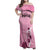 Argentina Football Family Matching Off Shoulder Maxi Dress and Hawaiian Shirt Campeones De la Historia - Pink Style LT9 - Wonder Print Shop