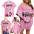 Argentina Football Family Matching Off Shoulder Short Dress and Hawaiian Shirt Campeones De la Historia - Pink Style LT9 - Wonder Print Shop
