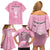 Argentina Football Family Matching Off Shoulder Short Dress and Hawaiian Shirt Campeones De la Historia - Pink Style LT9 - Wonder Print Shop