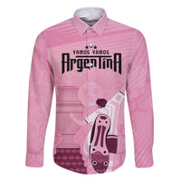 Argentina Football Family Matching Off Shoulder Short Dress and Hawaiian Shirt Campeones De la Historia - Pink Style LT9 - Wonder Print Shop