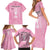 Argentina Football Family Matching Short Sleeve Bodycon Dress and Hawaiian Shirt Campeones De la Historia - Pink Style - Wonder Print Shop