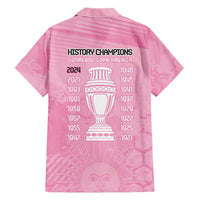 Argentina Football Family Matching Short Sleeve Bodycon Dress and Hawaiian Shirt Campeones De la Historia - Pink Style - Wonder Print Shop