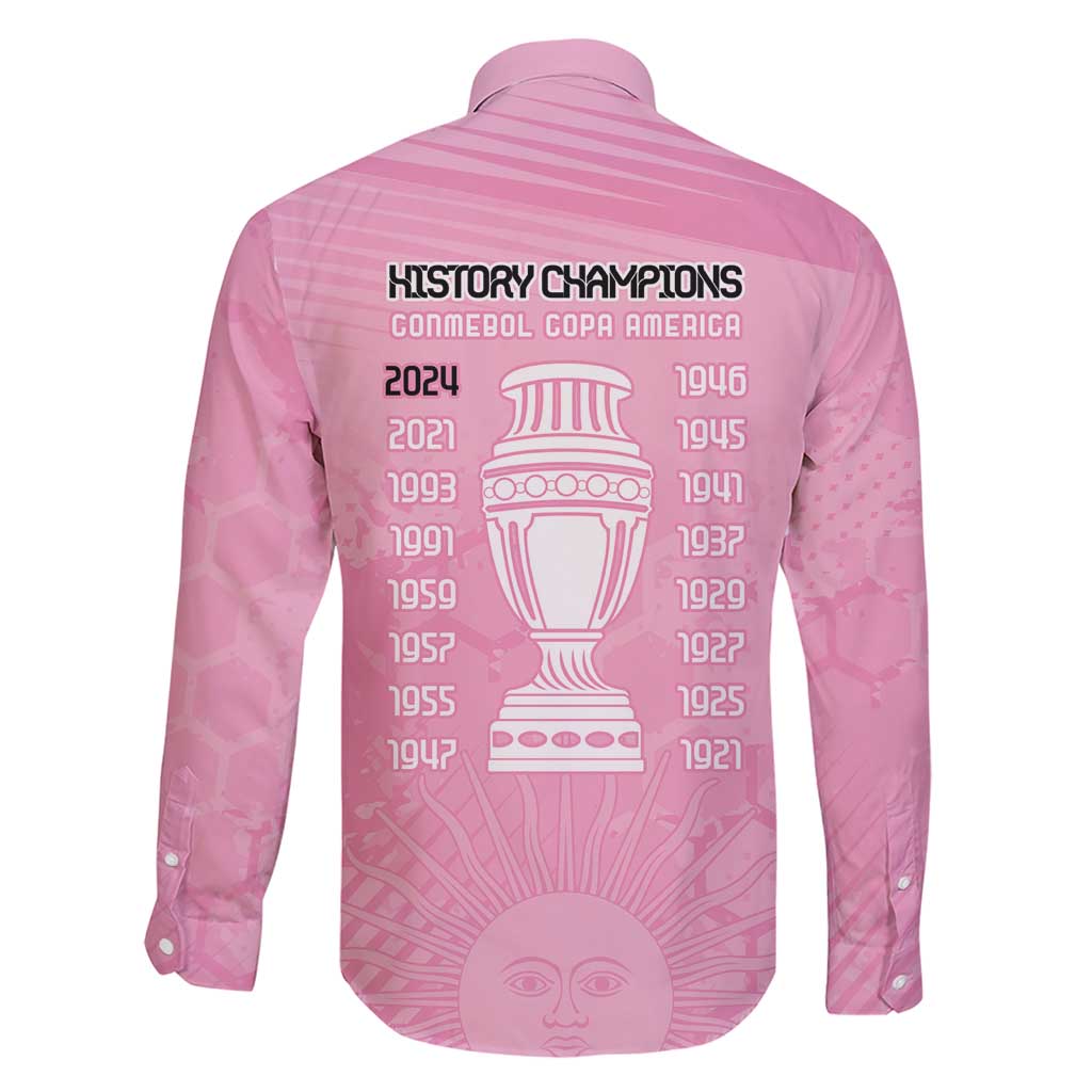 Argentina Football Family Matching Short Sleeve Bodycon Dress and Hawaiian Shirt Campeones De la Historia - Pink Style - Wonder Print Shop