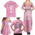 Argentina Football Family Matching Summer Maxi Dress and Hawaiian Shirt Campeones De la Historia - Pink Style - Wonder Print Shop