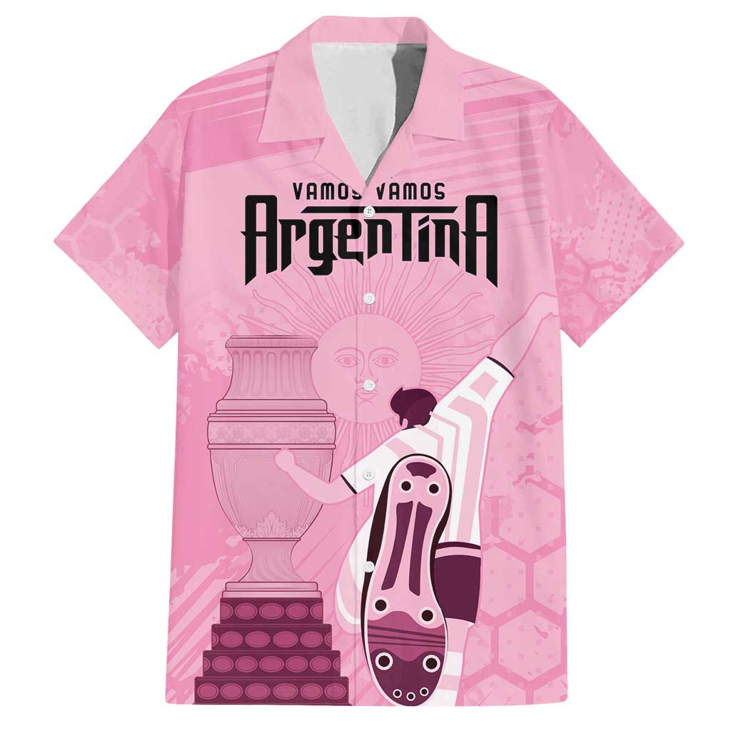 Argentina Football Family Matching Summer Maxi Dress and Hawaiian Shirt Campeones De la Historia - Pink Style - Wonder Print Shop