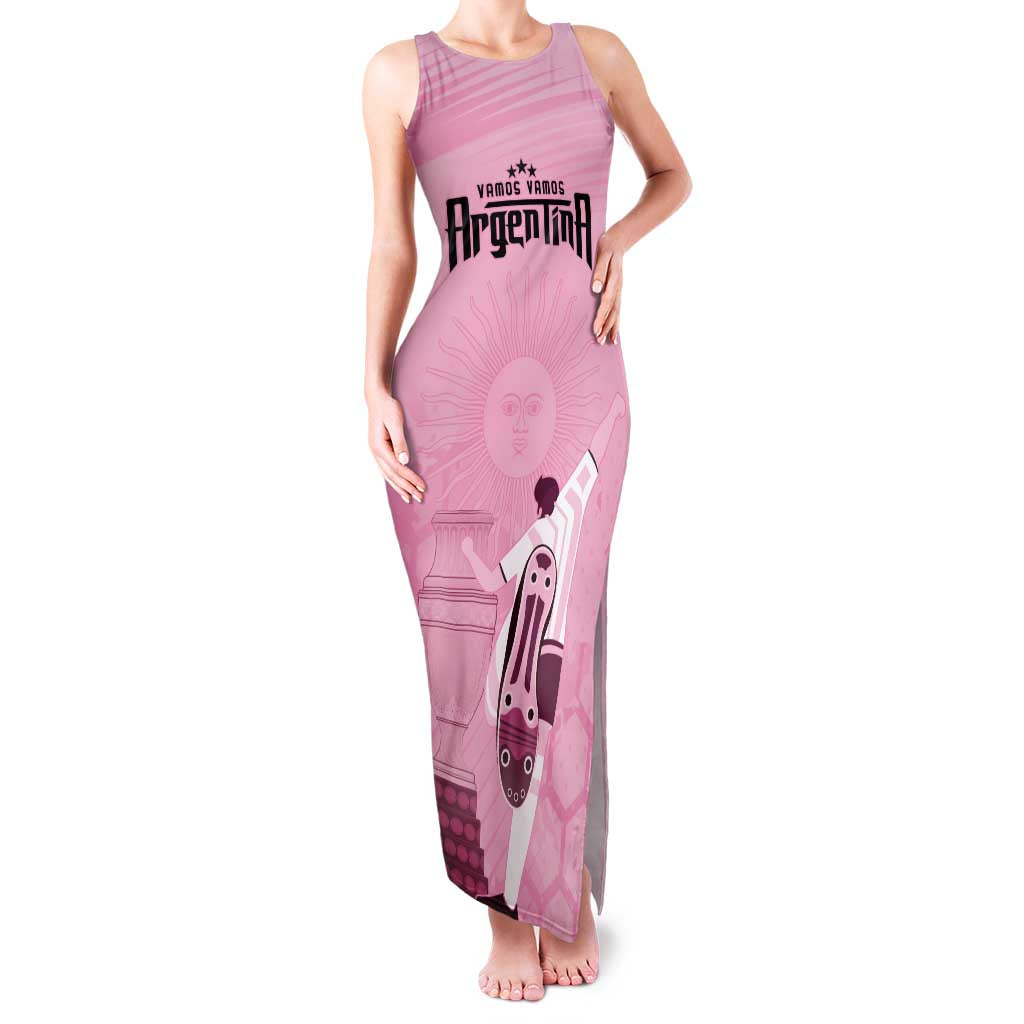 Argentina Football Family Matching Tank Maxi Dress and Hawaiian Shirt Campeones De la Historia - Pink Style - Wonder Print Shop