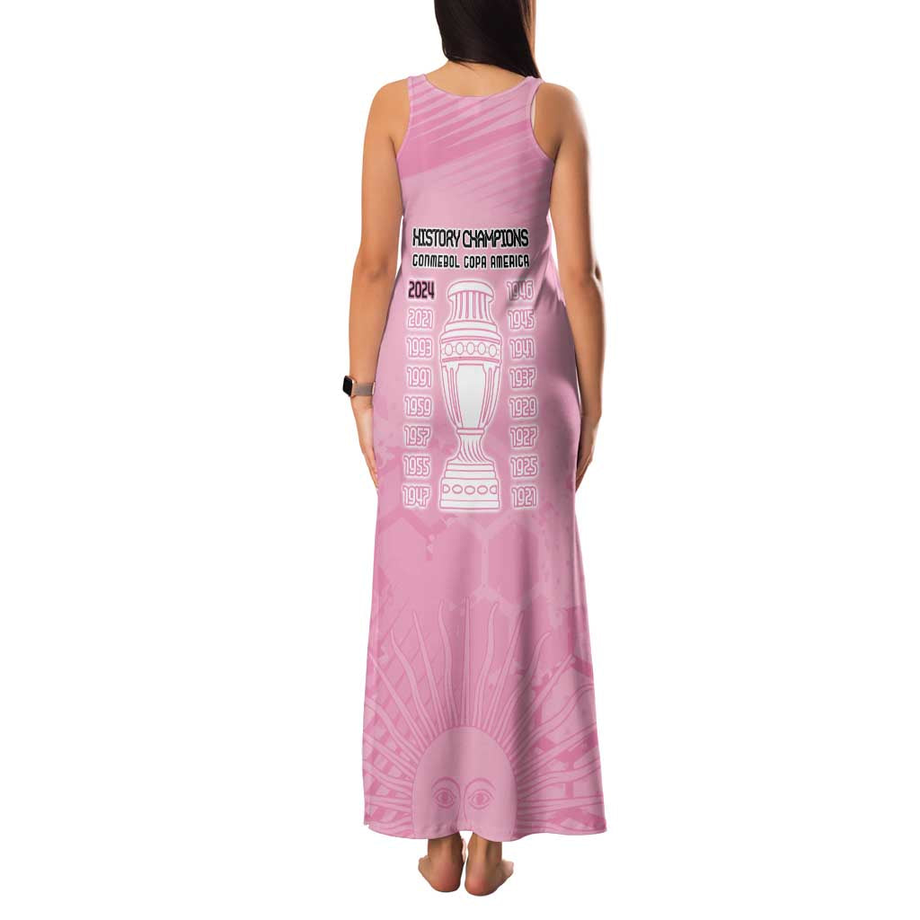 Argentina Football Family Matching Tank Maxi Dress and Hawaiian Shirt Campeones De la Historia - Pink Style - Wonder Print Shop
