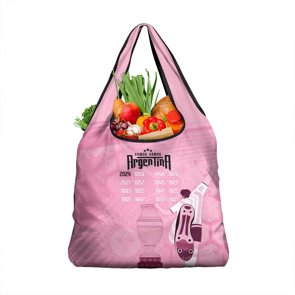Argentina Football Custom Grocery Bag Campeones De la Historia - Pink Style
