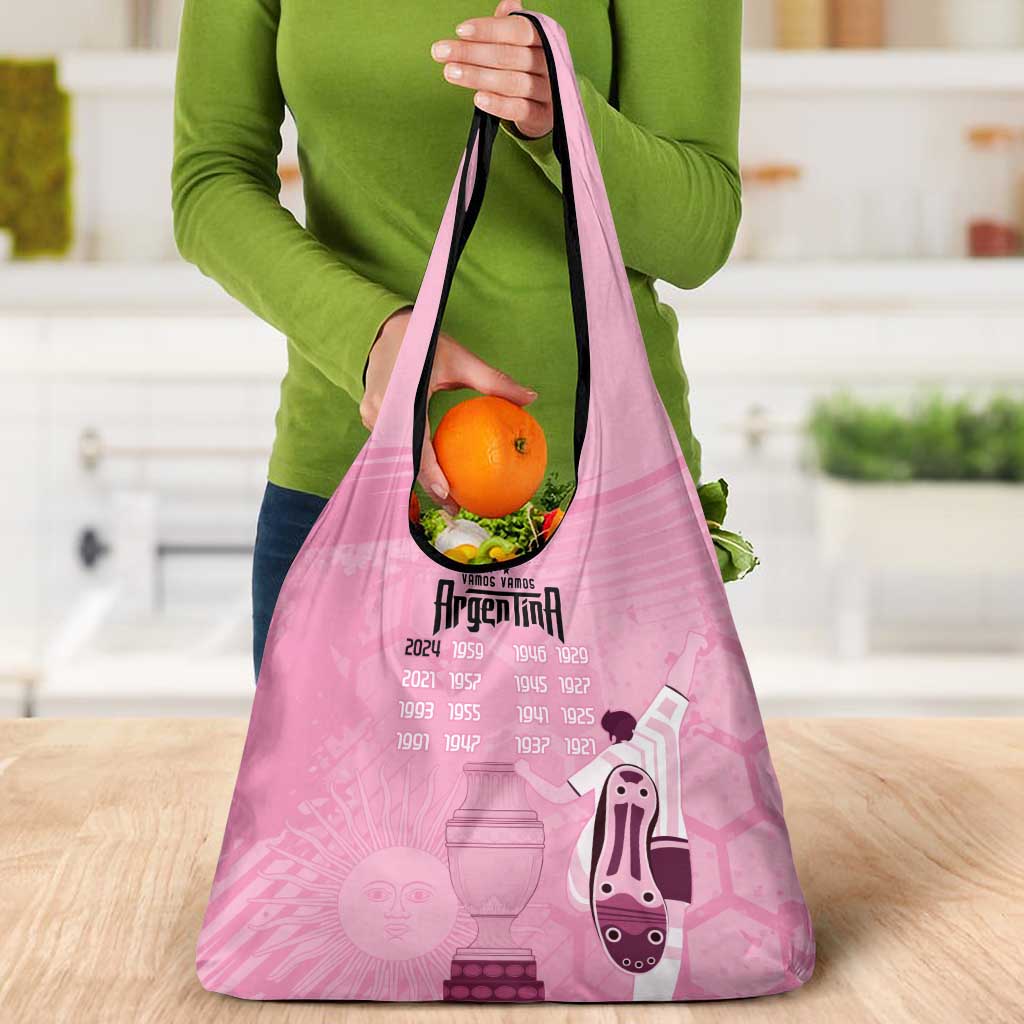 Argentina Football Custom Grocery Bag Campeones De la Historia - Pink Style