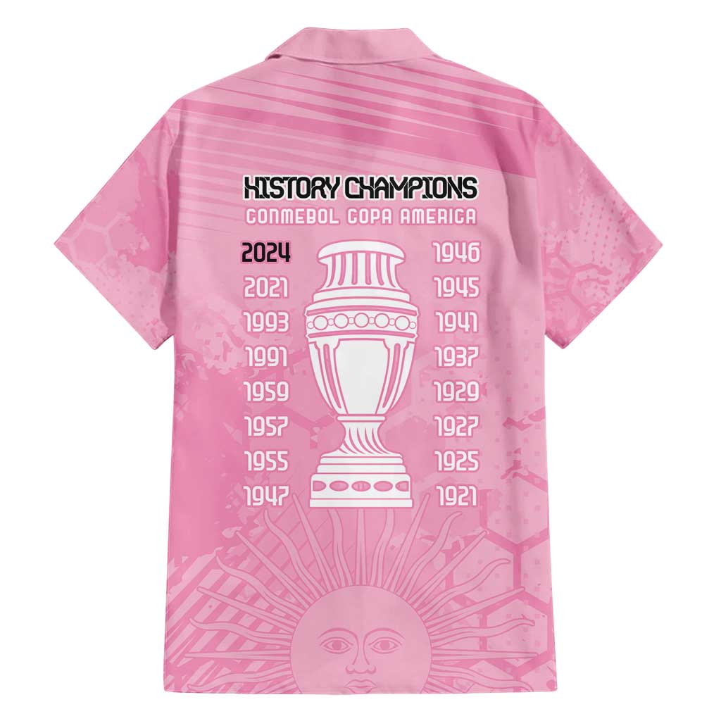 Argentina Football Hawaiian Shirt Campeones De la Historia - Pink Style - Wonder Print Shop
