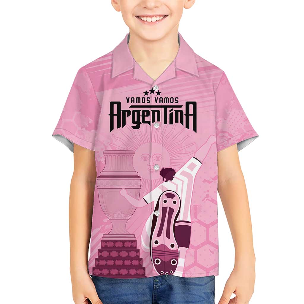 Argentina Football Hawaiian Shirt Campeones De la Historia - Pink Style - Wonder Print Shop