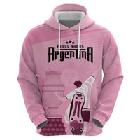 Argentina Football Hoodie Campeones De la Historia - Pink Style - Wonder Print Shop