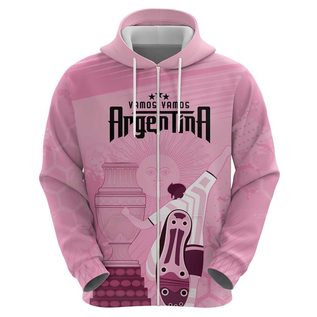 Argentina Football Hoodie Campeones De la Historia - Pink Style - Wonder Print Shop