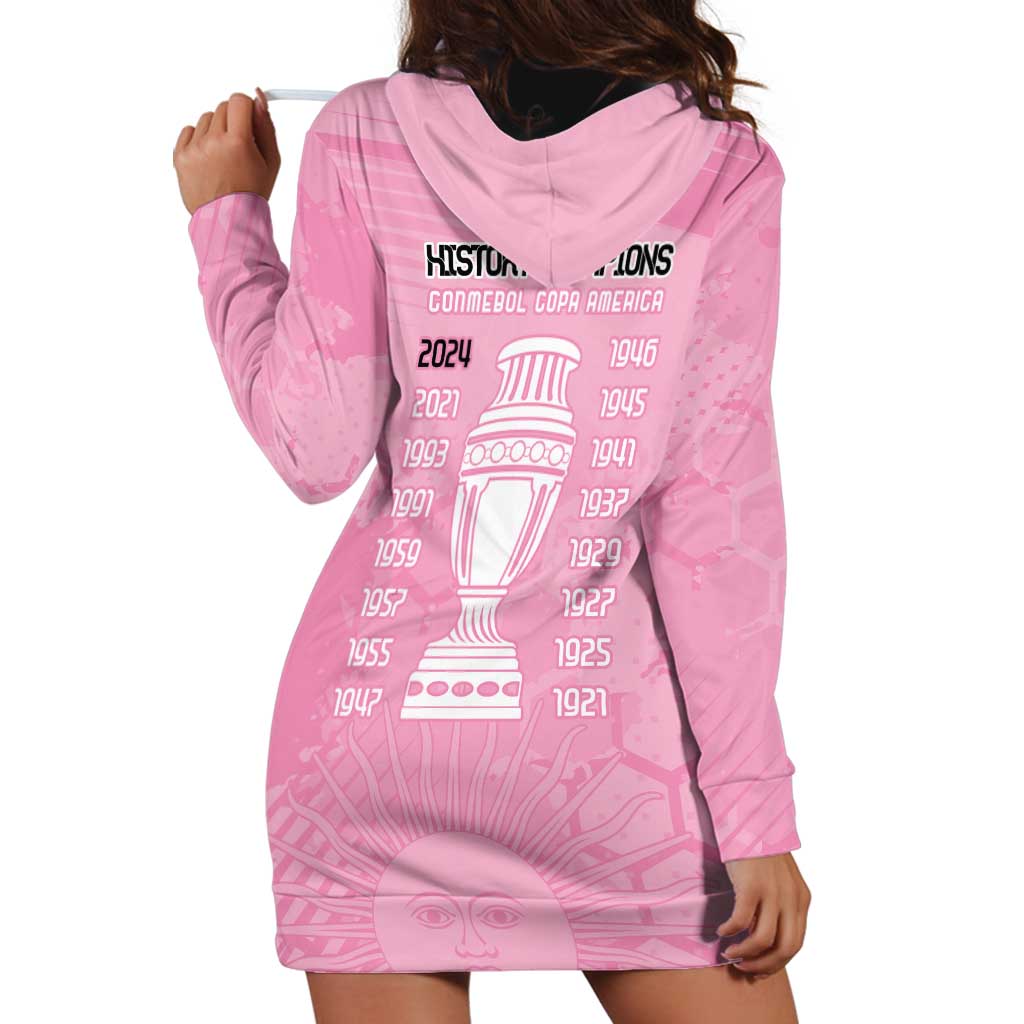 Argentina Football Hoodie Dress Campeones De la Historia - Pink Style - Wonder Print Shop