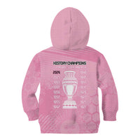 Argentina Football Kid Hoodie Campeones De la Historia - Pink Style - Wonder Print Shop