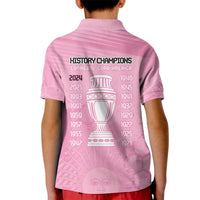 Argentina Football Kid Polo Shirt Campeones De la Historia - Pink Style - Wonder Print Shop