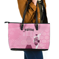 Argentina Football Leather Tote Bag Campeones De la Historia - Pink Style - Wonder Print Shop