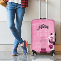 Argentina Football Luggage Cover Campeones De la Historia - Pink Style - Wonder Print Shop