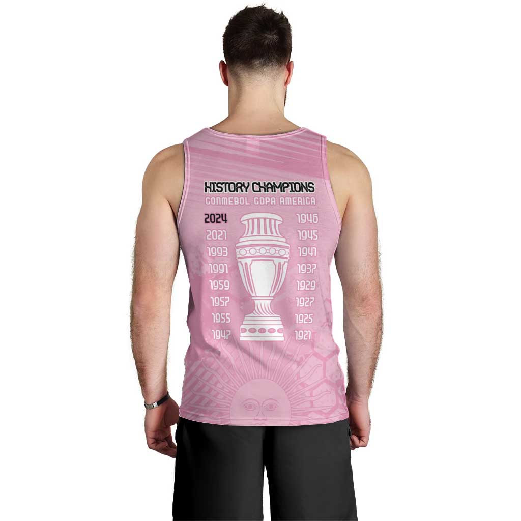 Argentina Football Men Tank Top Campeones De la Historia - Pink Style - Wonder Print Shop