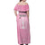 Argentina Football Off Shoulder Maxi Dress Campeones De la Historia - Pink Style - Wonder Print Shop