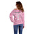 Argentina Football Off Shoulder Sweater Campeones De la Historia - Pink Style - Wonder Print Shop
