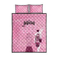 Argentina Football Quilt Bed Set Campeones De la Historia - Pink Style - Wonder Print Shop