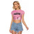 Argentina Football Raglan Cropped T Shirt Campeones De la Historia - Pink Style - Wonder Print Shop